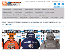 Tablet Screenshot of hksportswear.com